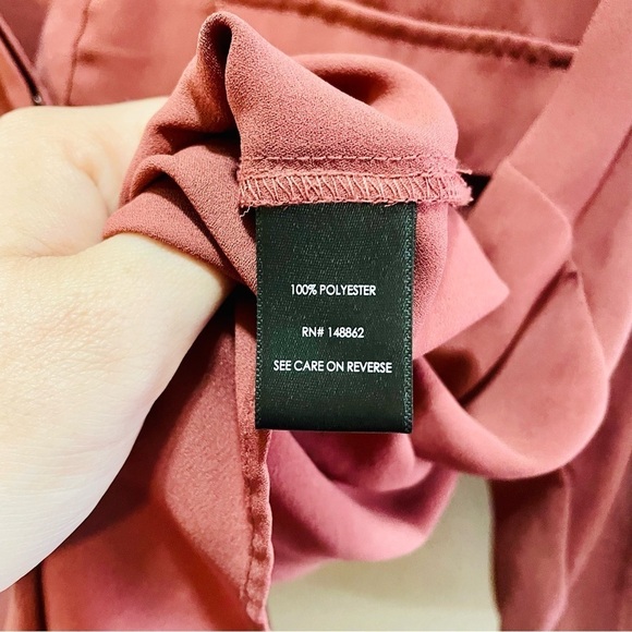 Torrid Harper Roll Tab Sleeve Blouse 1X Muted Red - Picture 4 of 8